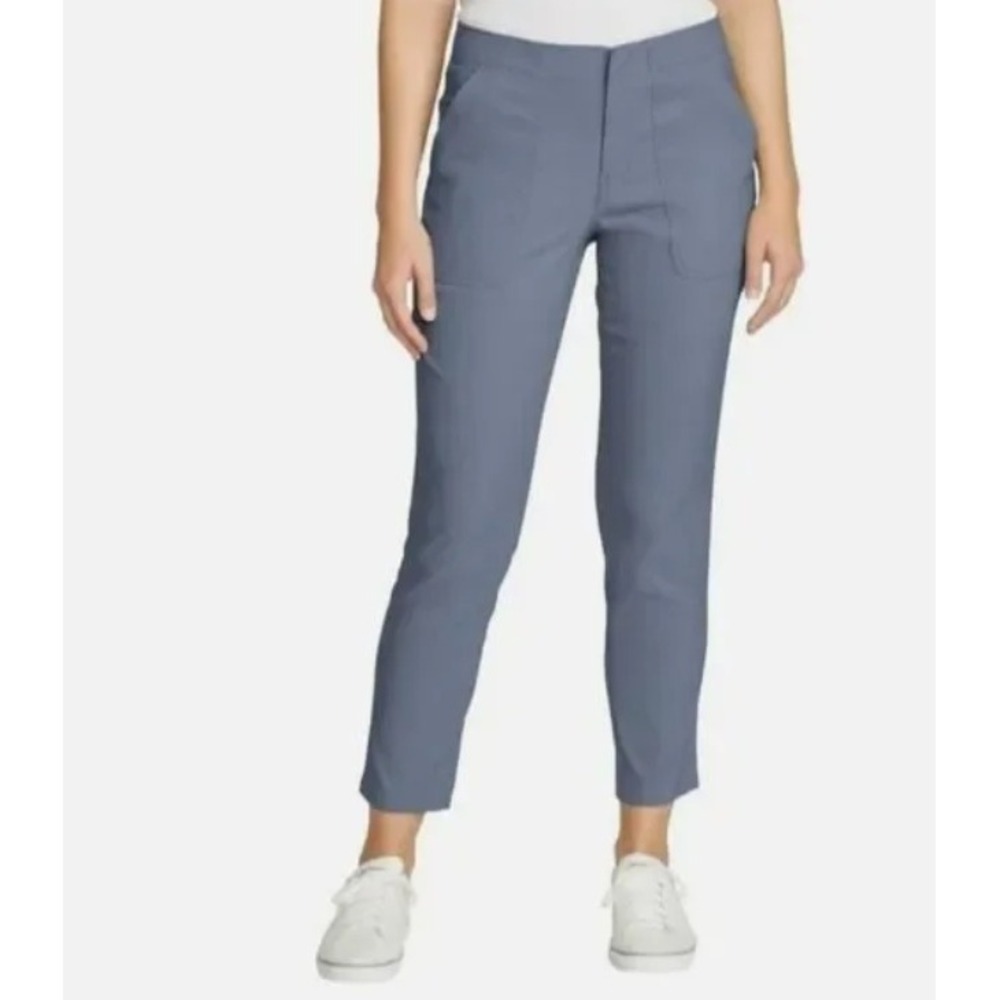Eddie Bauer Horizon Straight Ankle Pants Blue Womens Size 12 Water Repellent